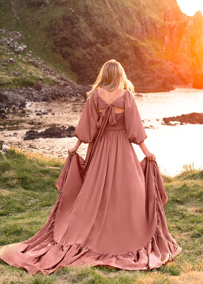 Lorna Impact Dress in Cedarwood-My Prom Time