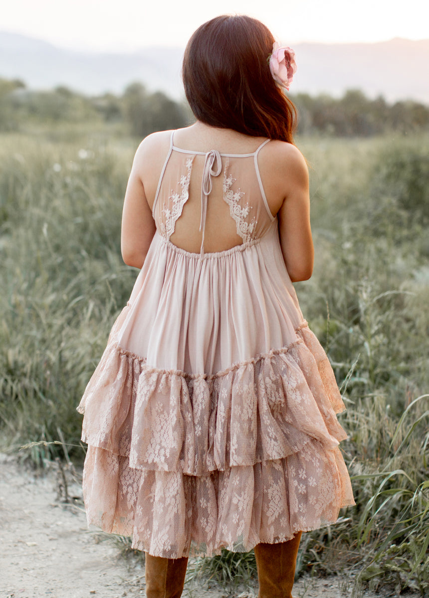 Catrina Dress in Desert Shell-My Prom Time