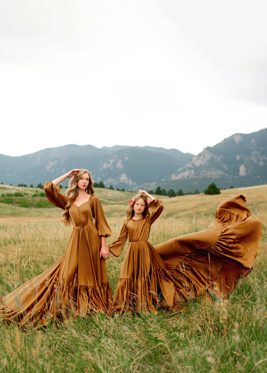 Leana Impact Dress in Dark Honey-My Prom Time