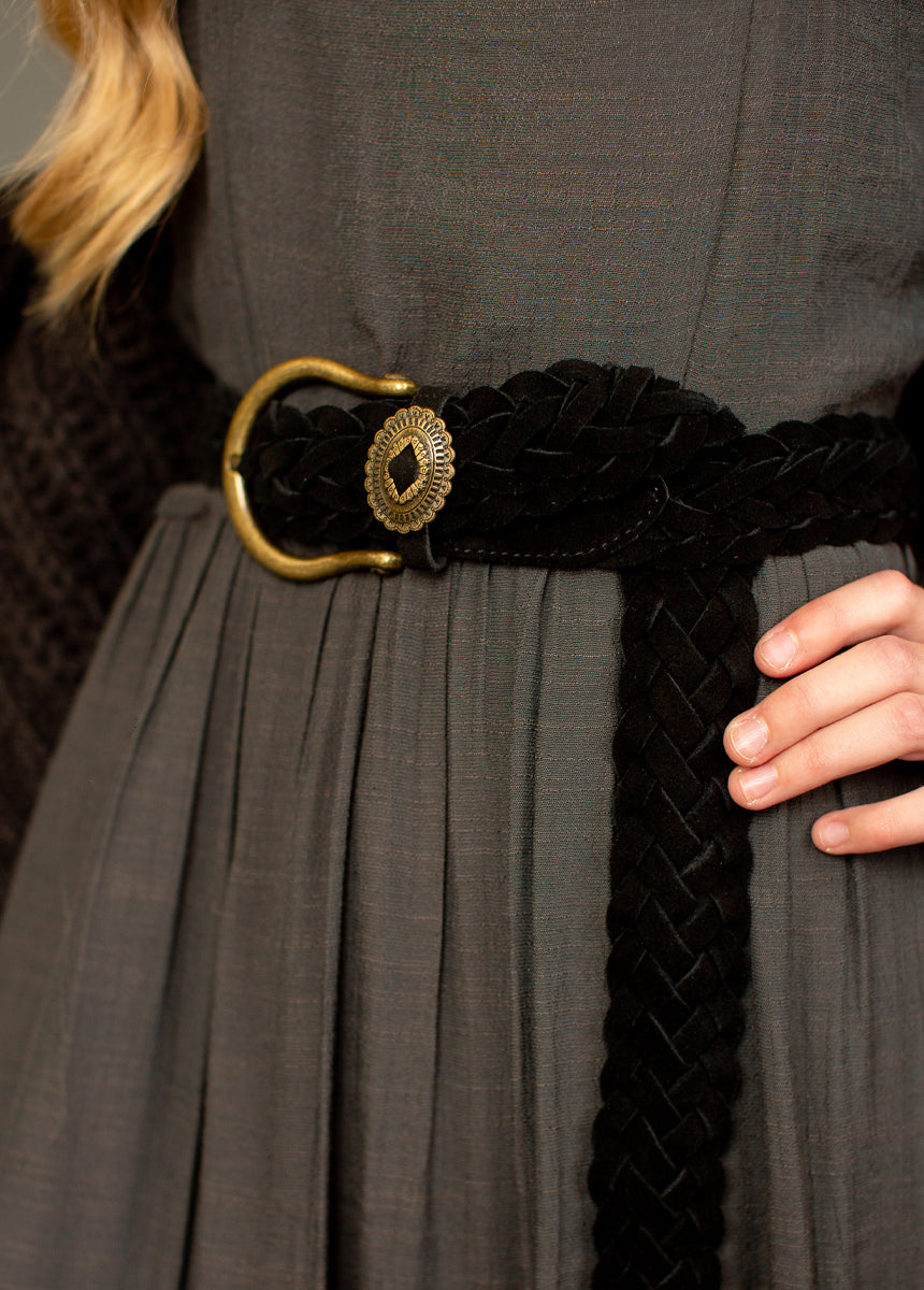 Wendie Leather Belt in Black-My Prom Time