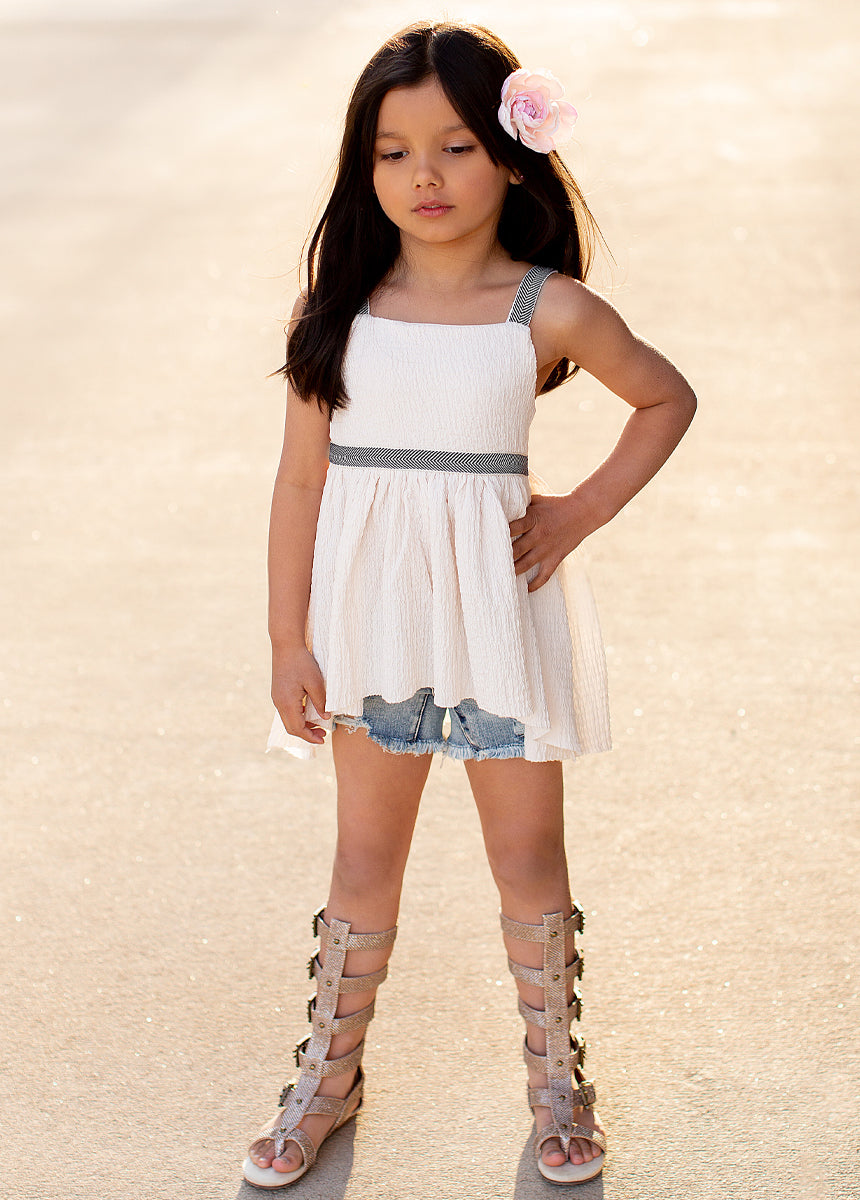 Elmina Top in Ivory-My Prom Time