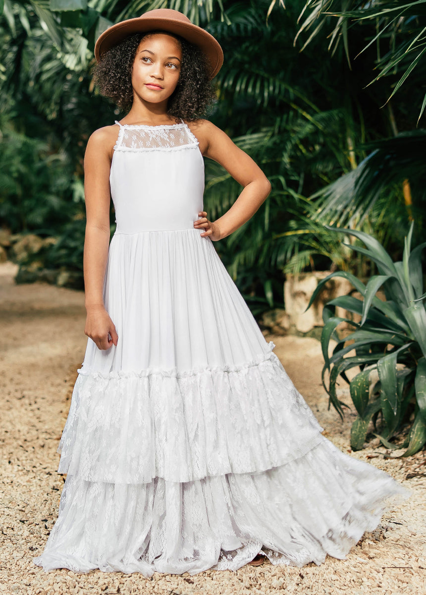 Catrin Dress in White-My Prom Time