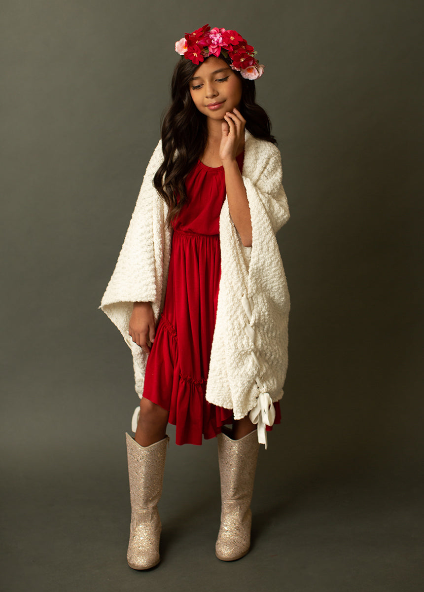 Flora Crown in Crimson Blush-My Prom Time