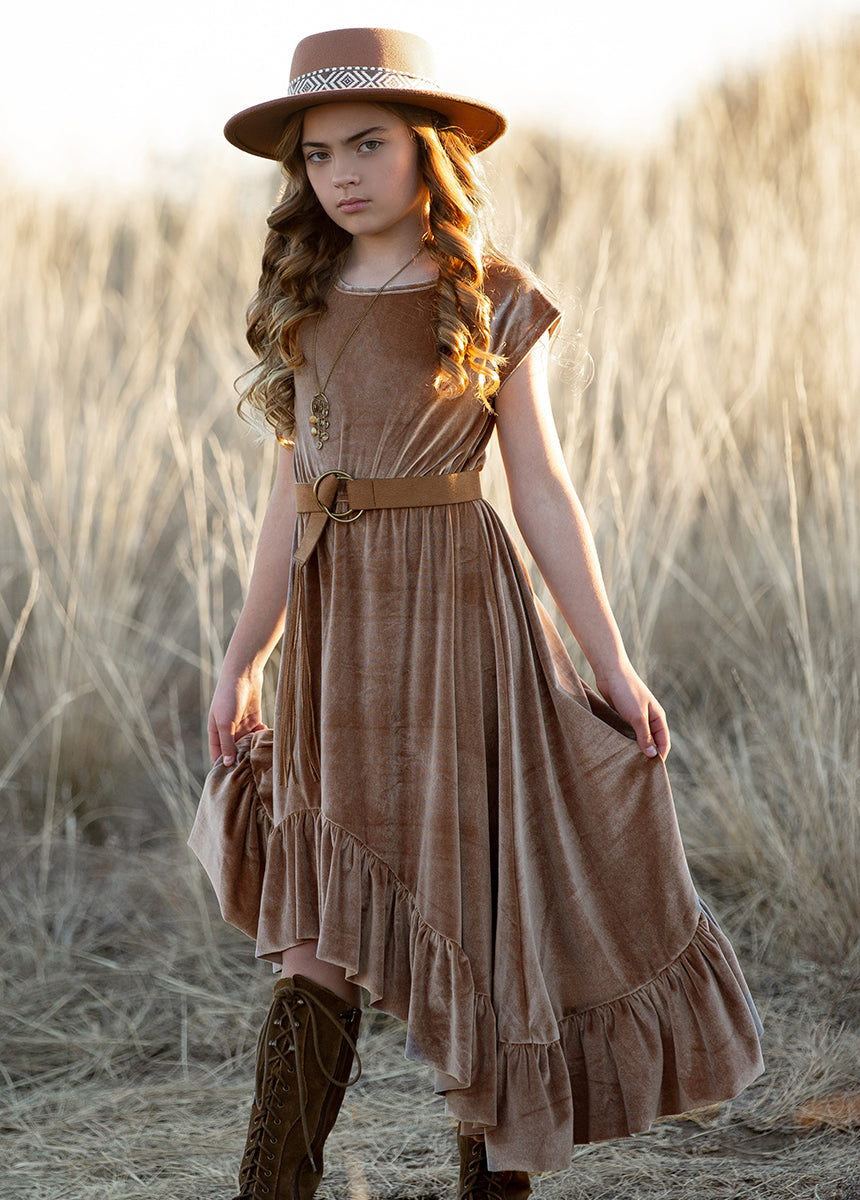 Aleena Dress in Taupe-My Prom Time