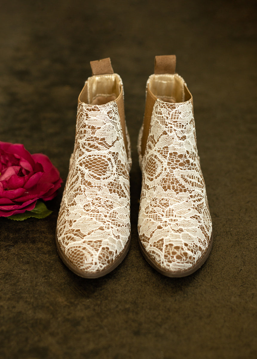 Chelsey Boot in Lace-My Prom Time