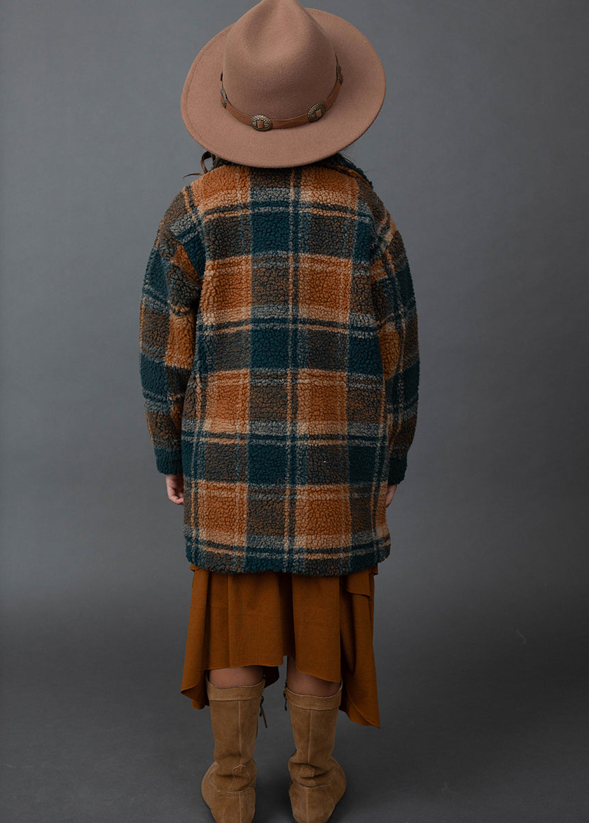 Gertrude Coat in Camel Plaid-My Prom Time