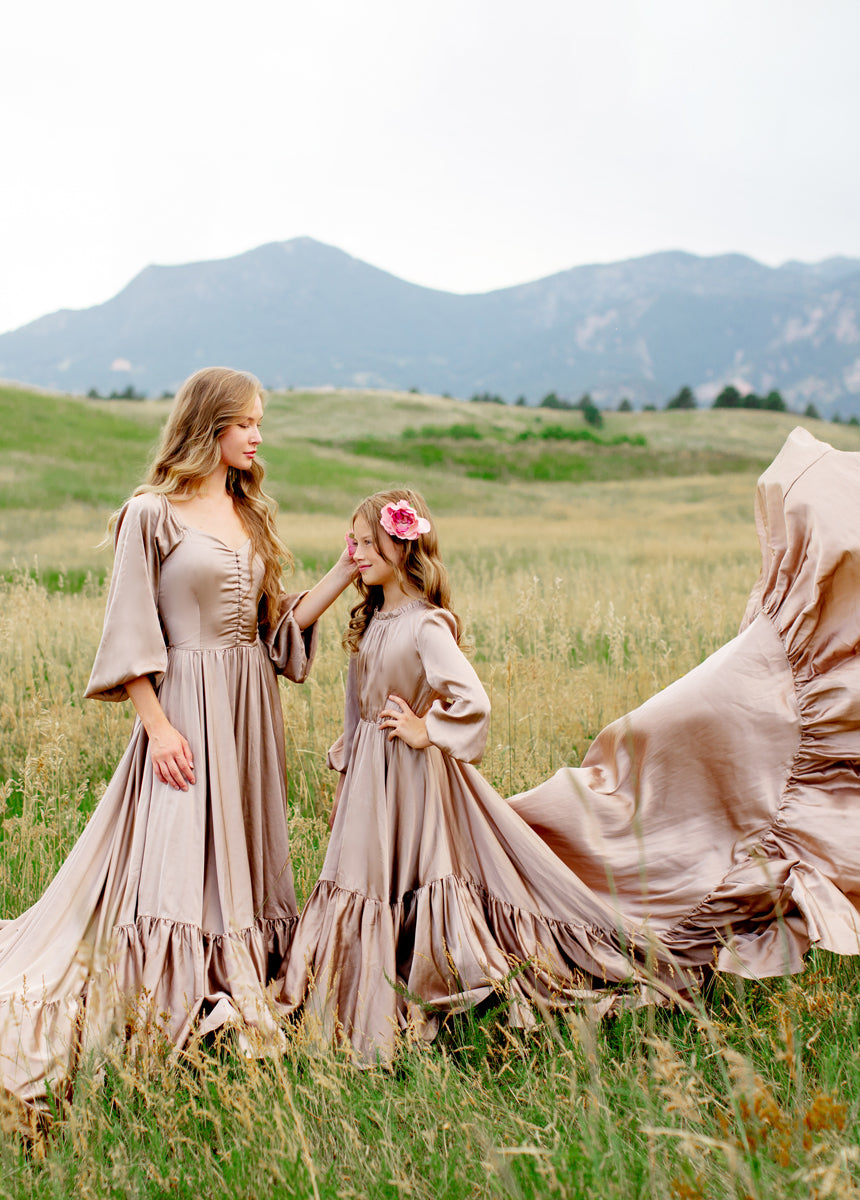 Leana Impact Dress in Stone-My Prom Time