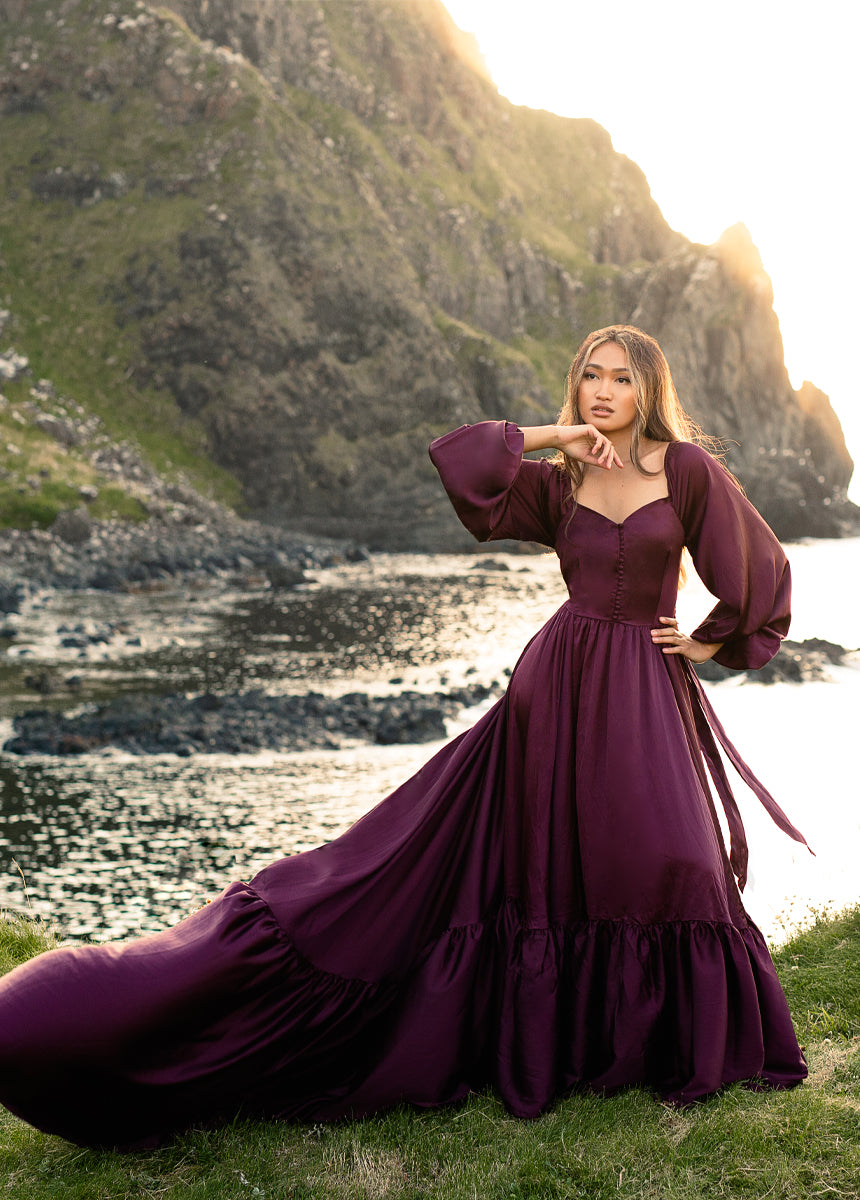 Lorna Impact Dress in Plum-My Prom Time