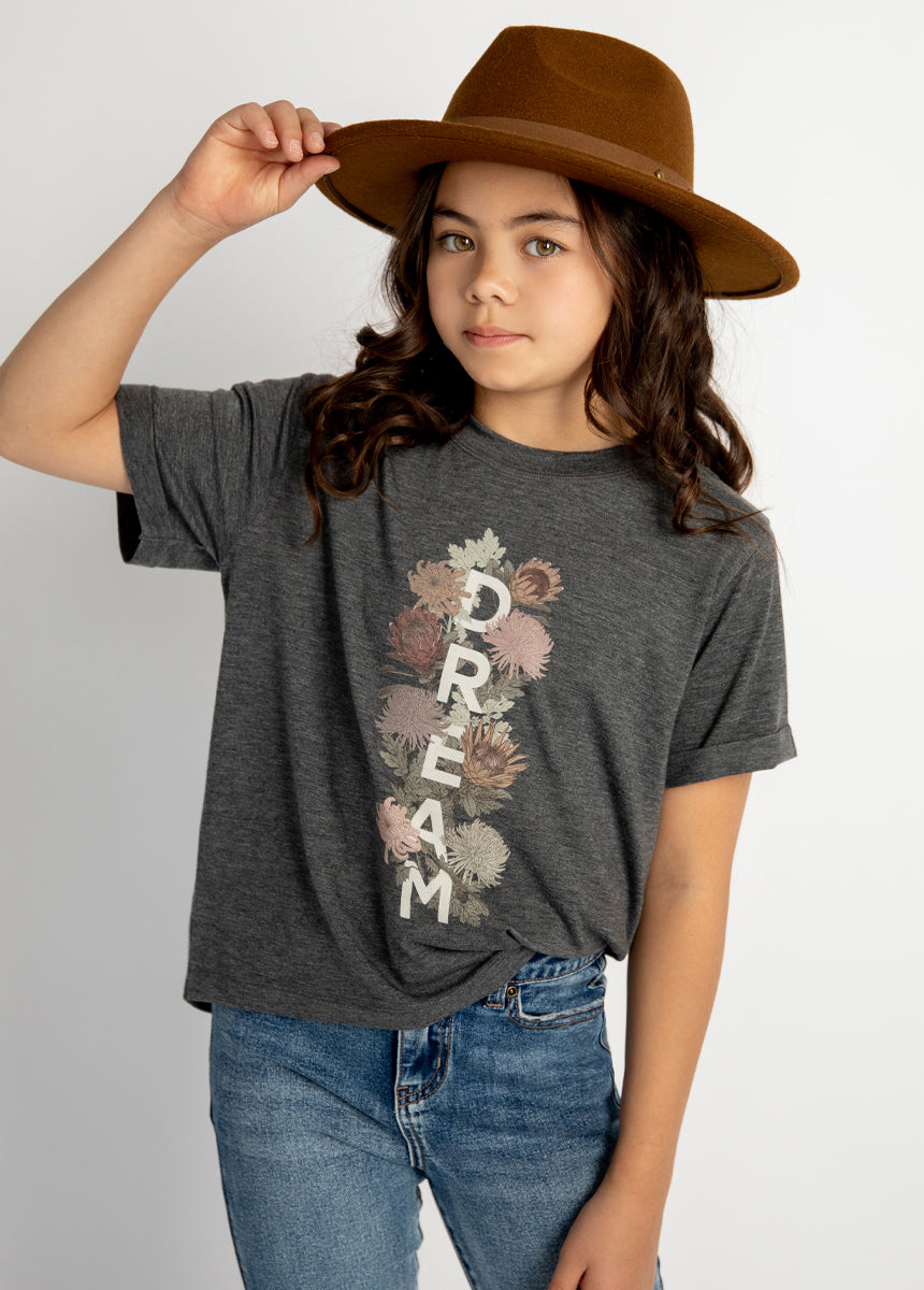 Dream Tee in Heather Charcoal-My Prom Time