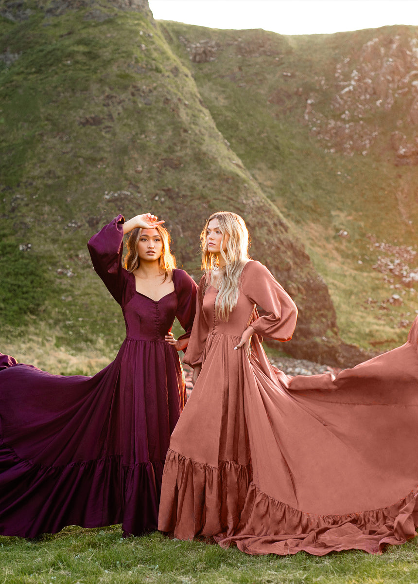 Lorna Impact Dress in Plum-My Prom Time