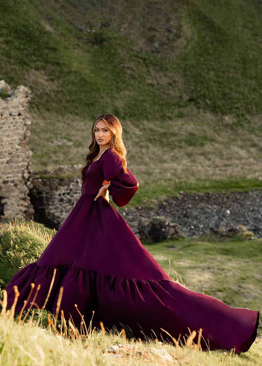 Lorna Impact Dress in Plum-My Prom Time