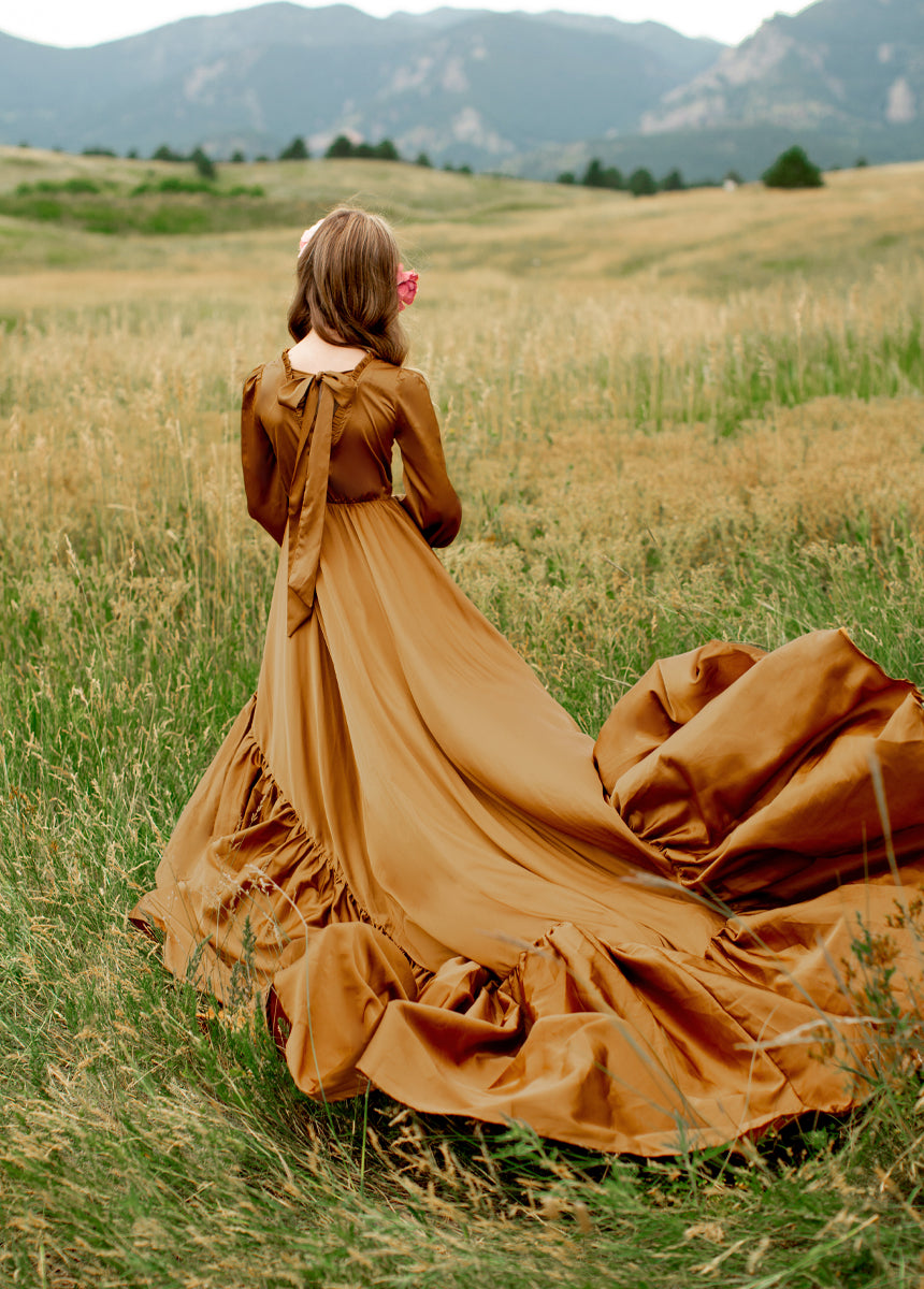 Leana Impact Dress in Dark Honey-My Prom Time