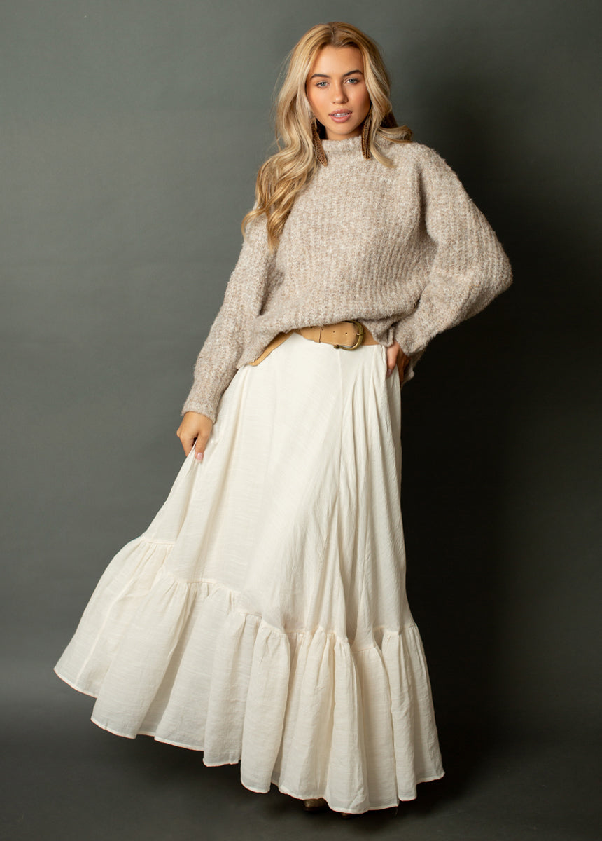 Annah Skirt in Cream-My Prom Time