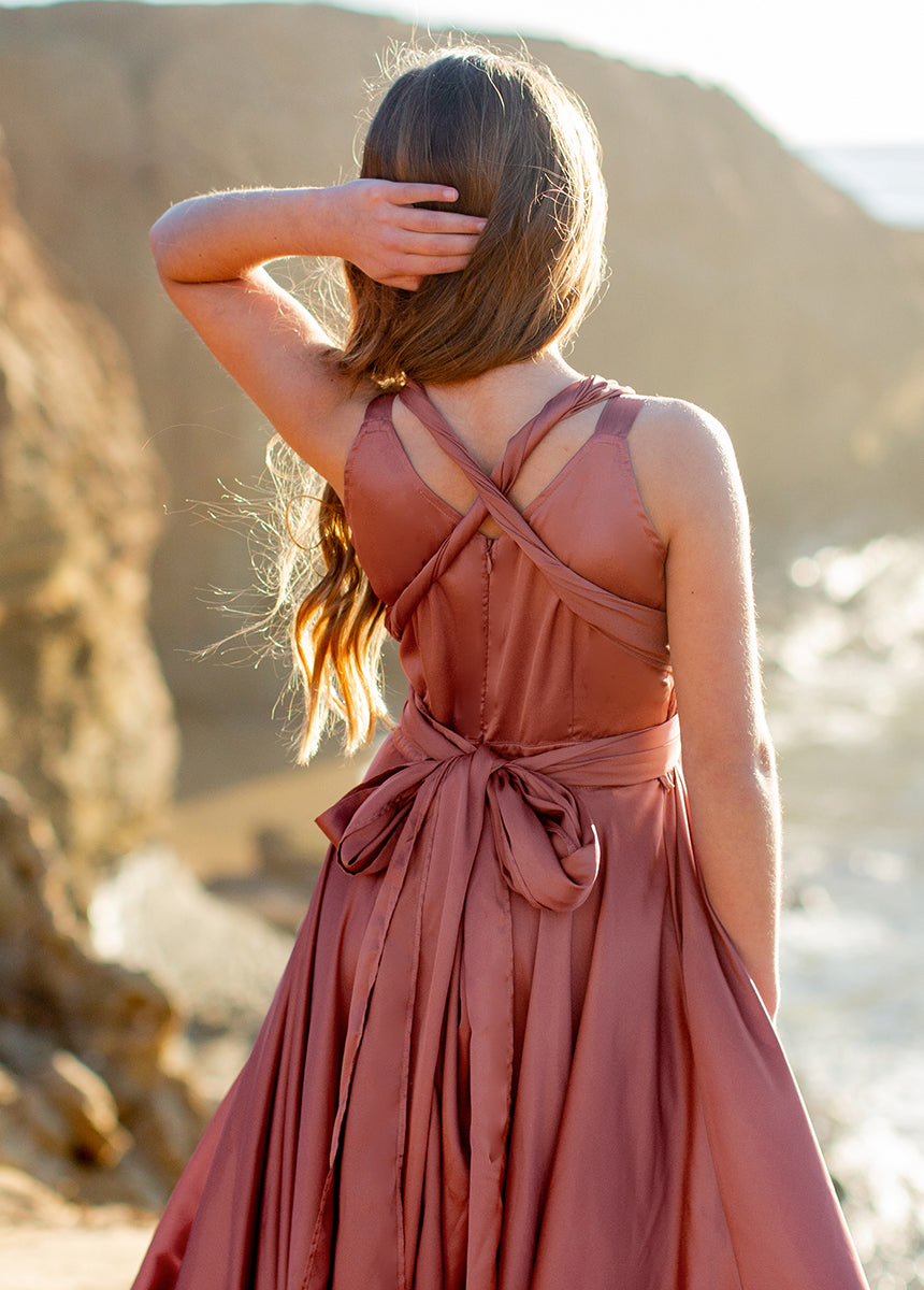Junie Impact Dress in Cedarwood-My Prom Time