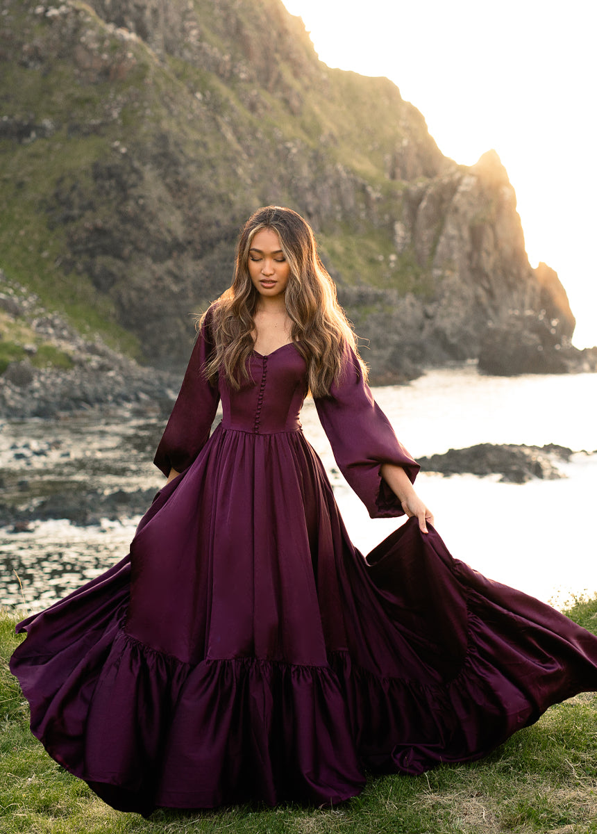 Lorna Impact Dress in Plum-My Prom Time