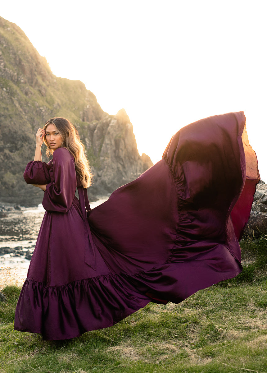 Lorna Impact Dress in Plum-My Prom Time