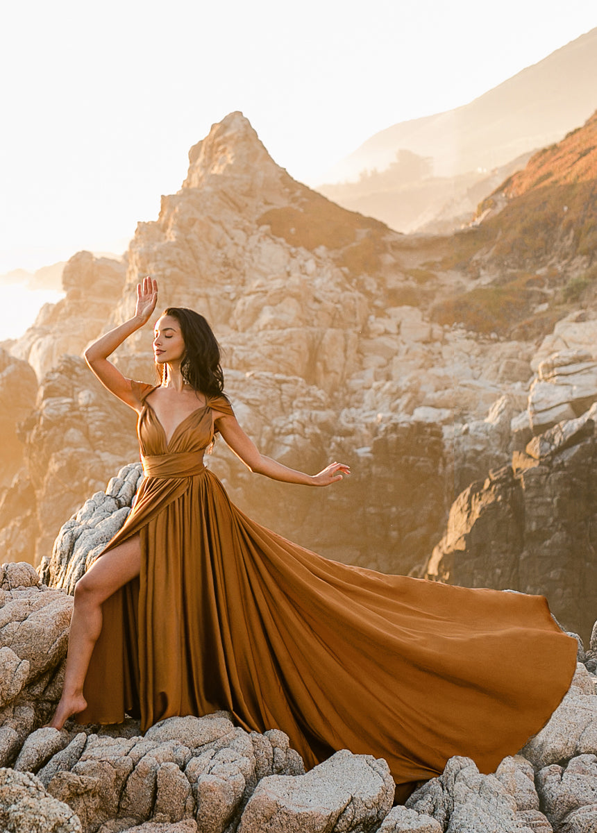 June Impact Dress in Dark Honey-My Prom Time