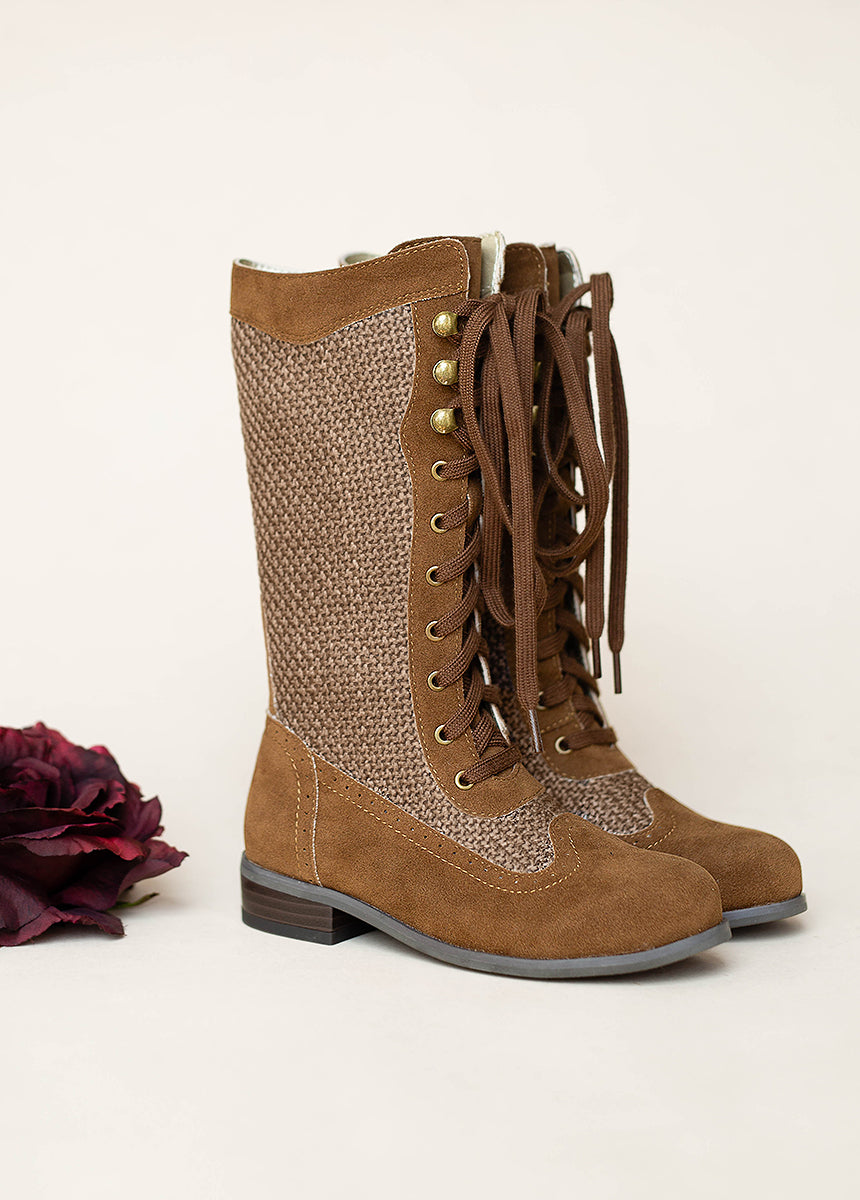 Keiko Tall Boots in Nutmeg-My Prom Time