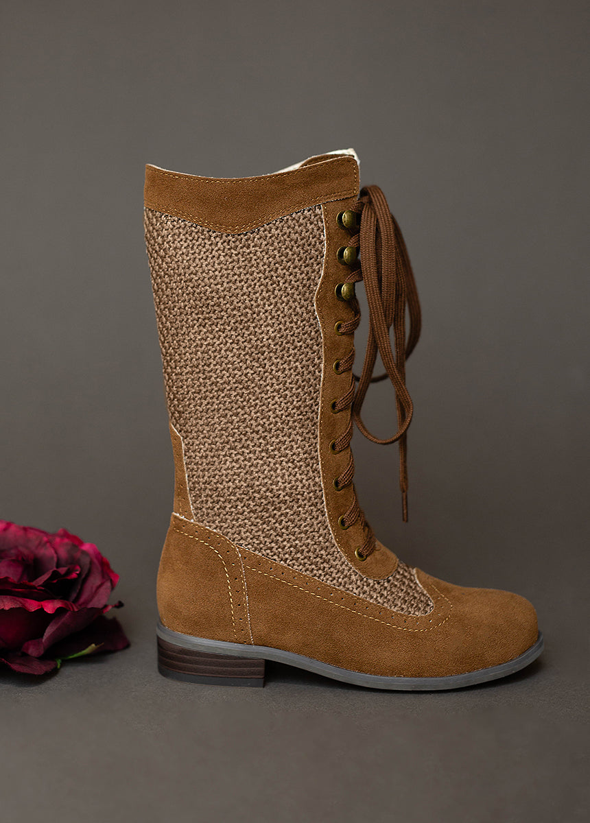 Keiko Tall Boots in Nutmeg-My Prom Time