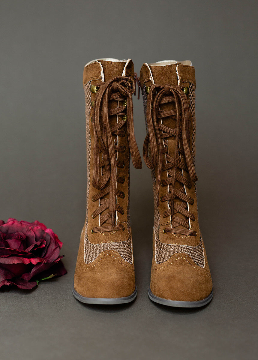 Keiko Tall Boots in Nutmeg-My Prom Time