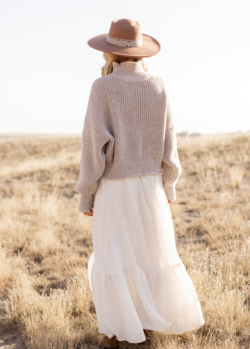 Kenzie Sweater in Heather Oat-My Prom Time