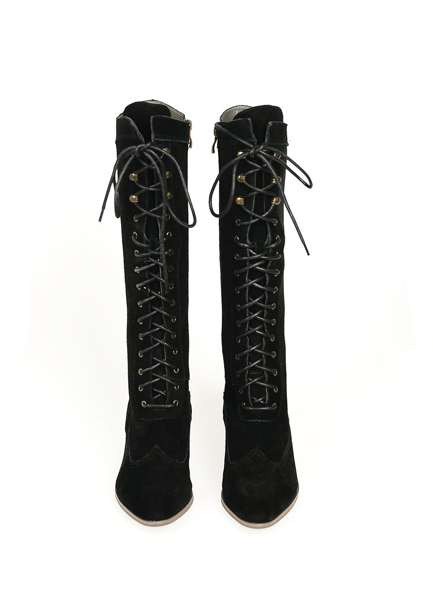 Kiko Tall Boots in Black-My Prom Time