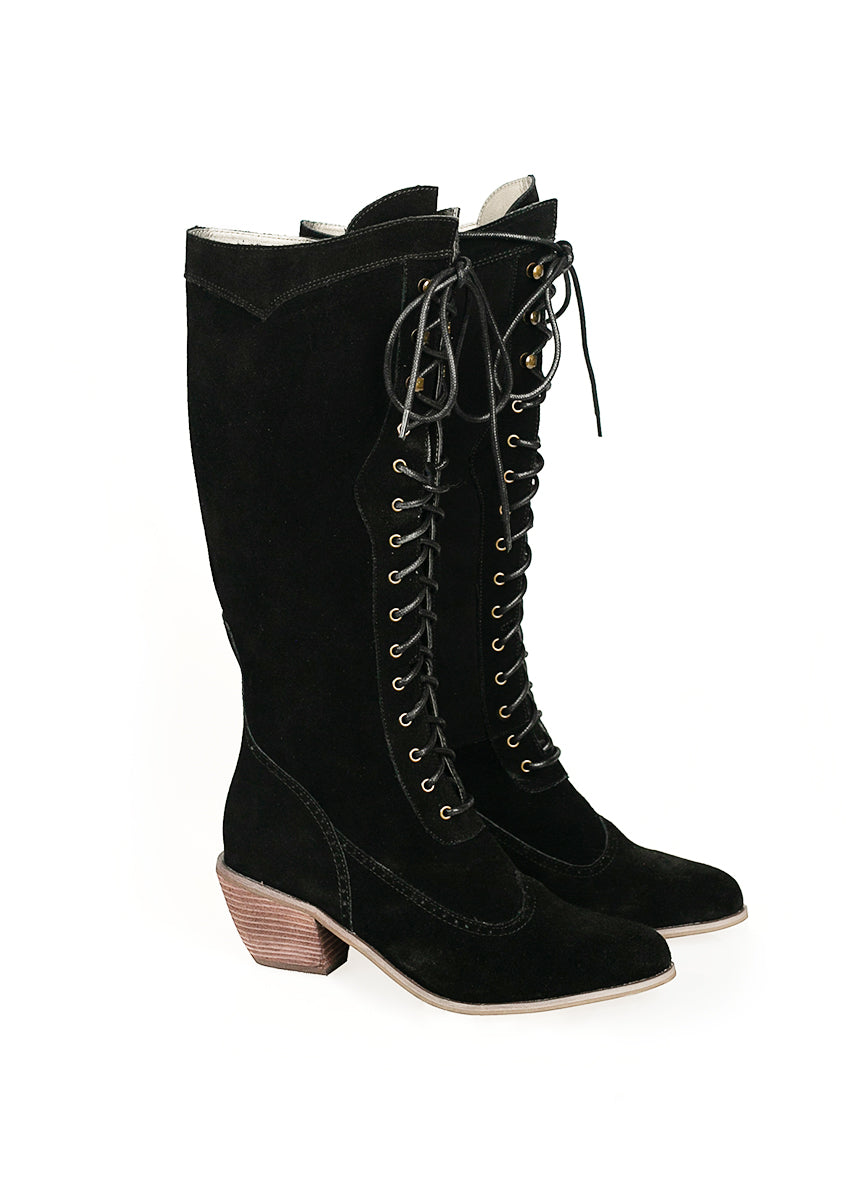 Kiko Tall Boots in Black-My Prom Time