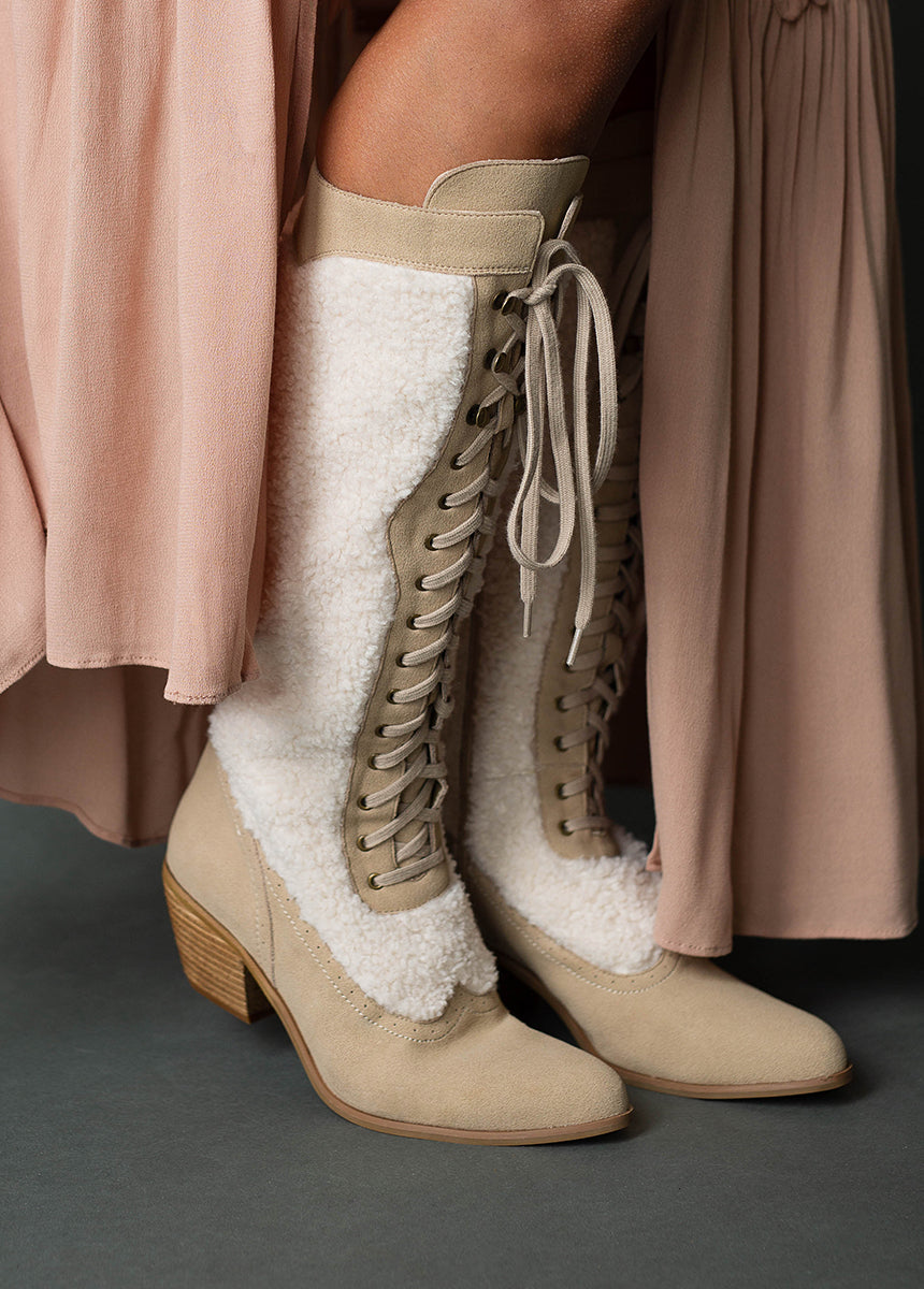 Kiko Tall Boots in Tan-My Prom Time