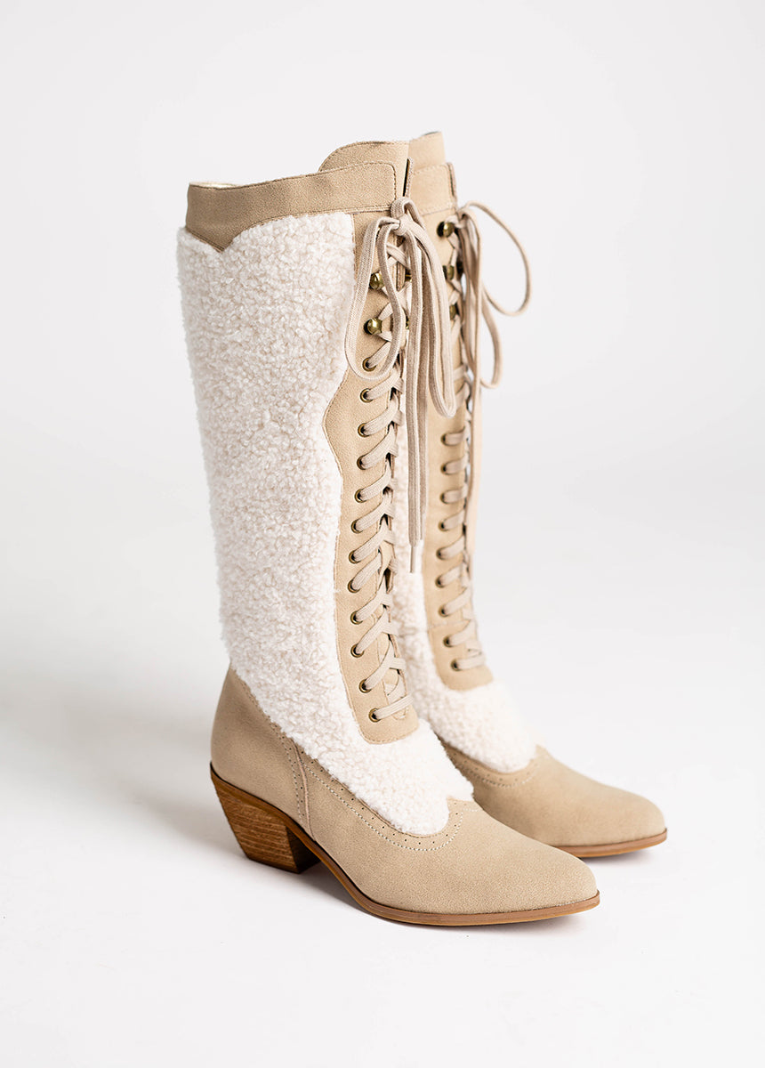 Kiko Tall Boots in Tan-My Prom Time