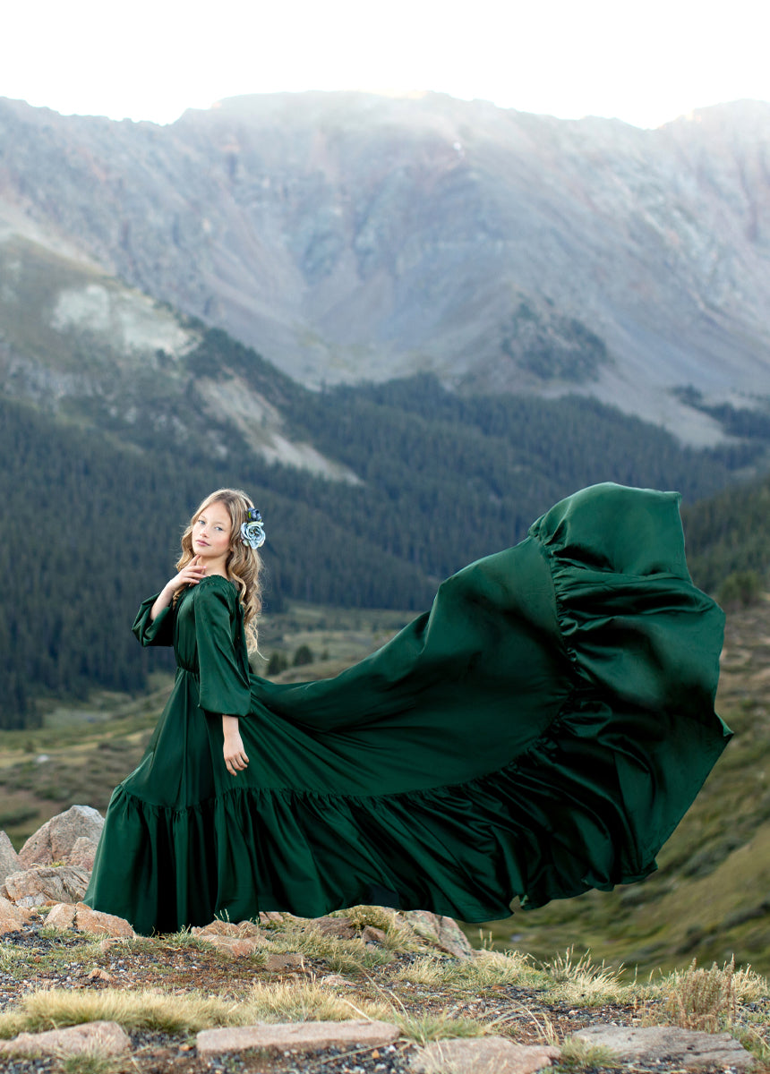 Leana Impact Dress in Evergreen-My Prom Time