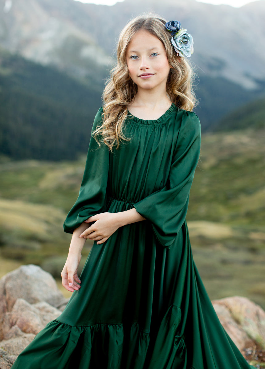 Leana Impact Dress in Evergreen-My Prom Time