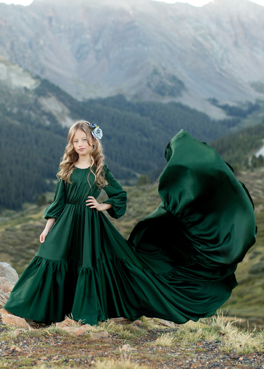 Leana Impact Dress in Evergreen-My Prom Time