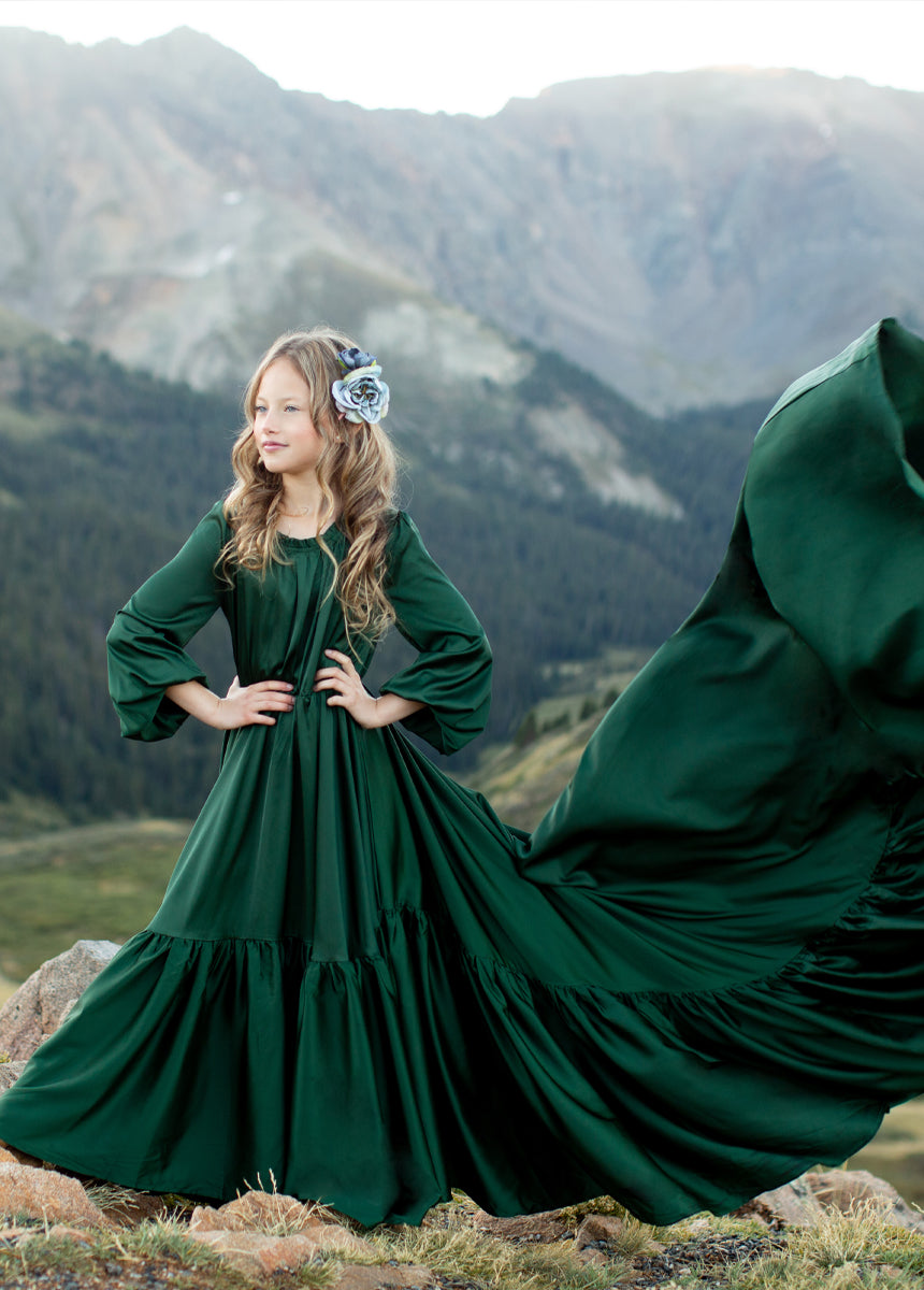 Leana Impact Dress in Evergreen-My Prom Time