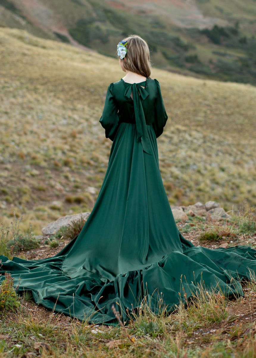 Leana Impact Dress in Evergreen-My Prom Time