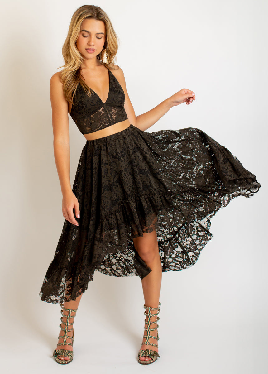Leo Set in Washed Black-My Prom Time