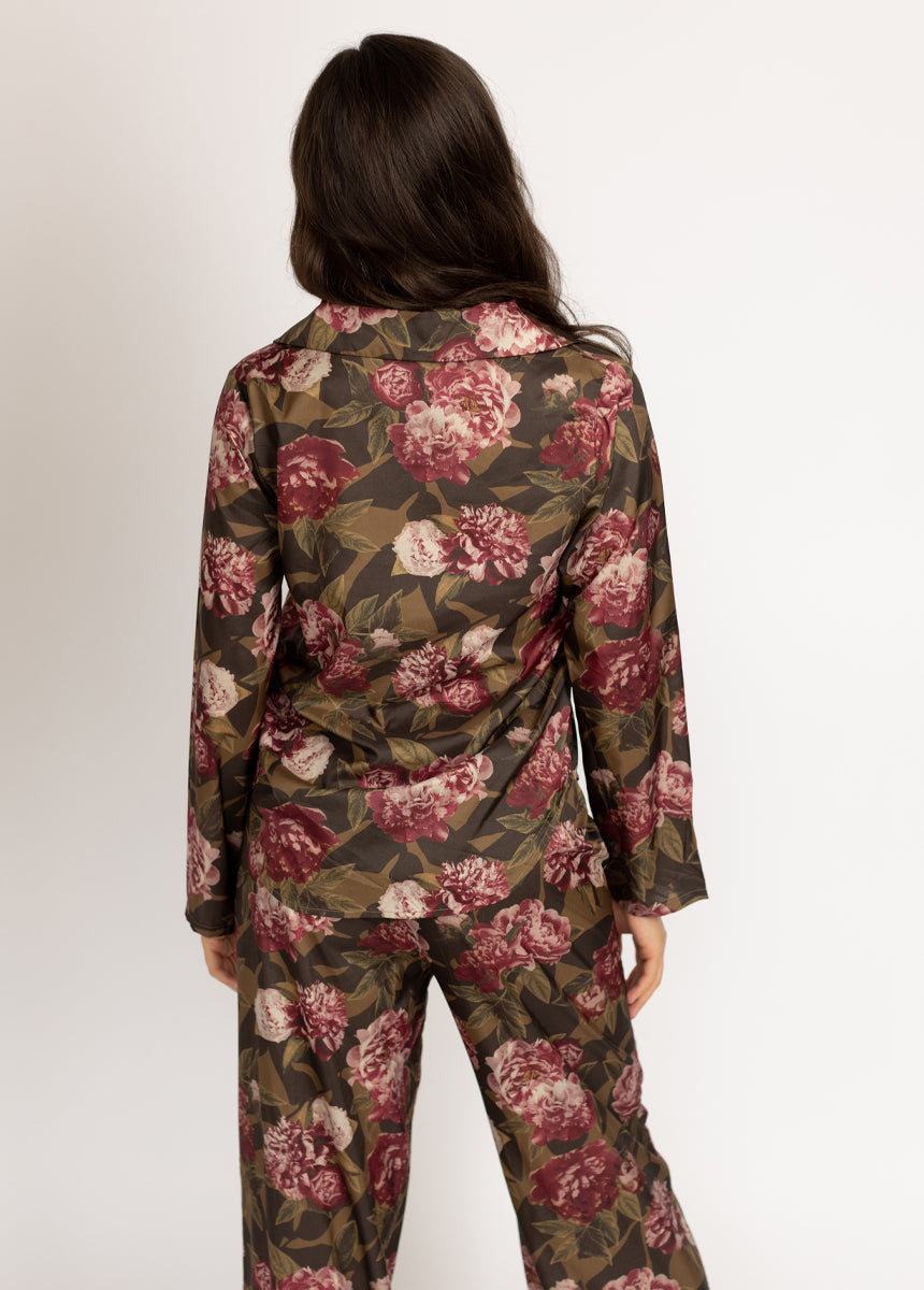 Lyana PJ Set in Bistre Floral-My Prom Time