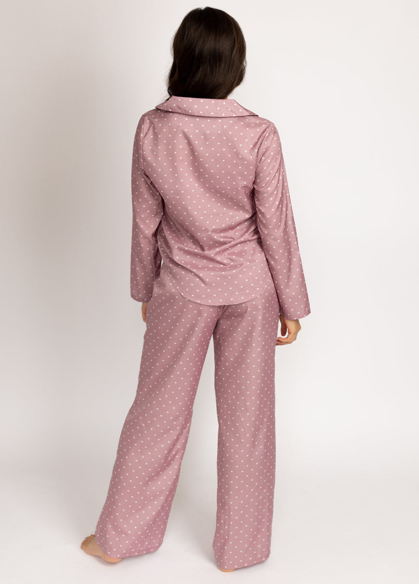 Lyana PJ Set in Ditsy Heart-My Prom Time