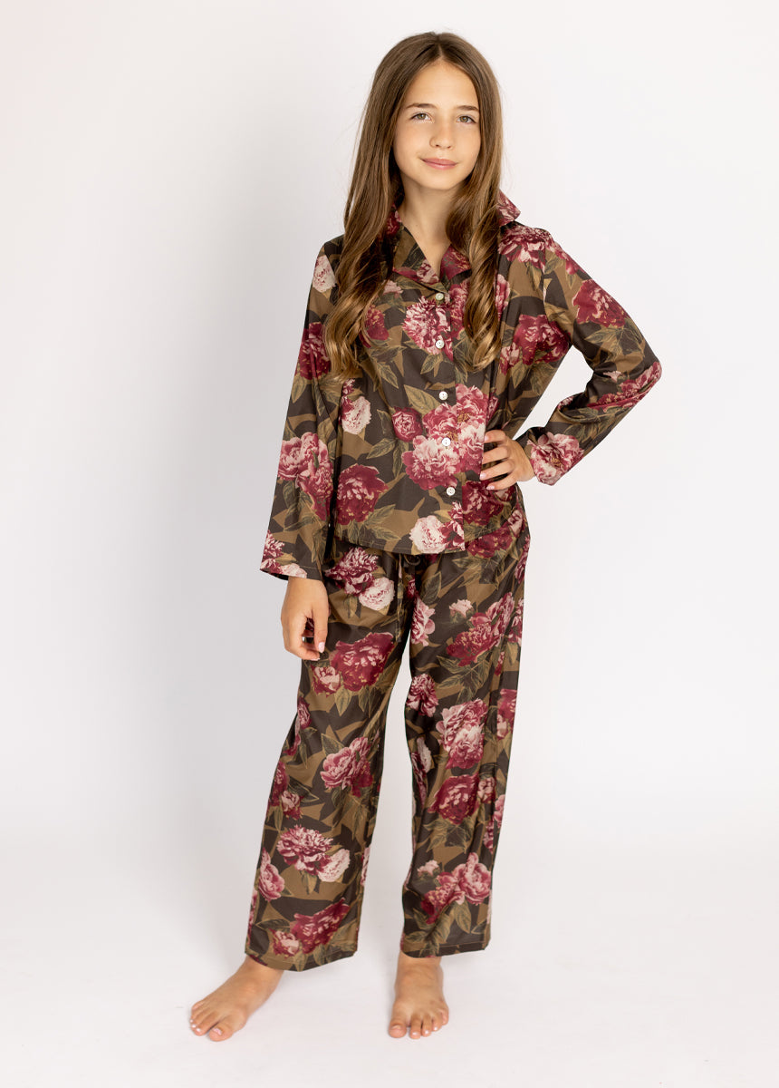 Lyanne PJ Set in Bistre Floral-My Prom Time