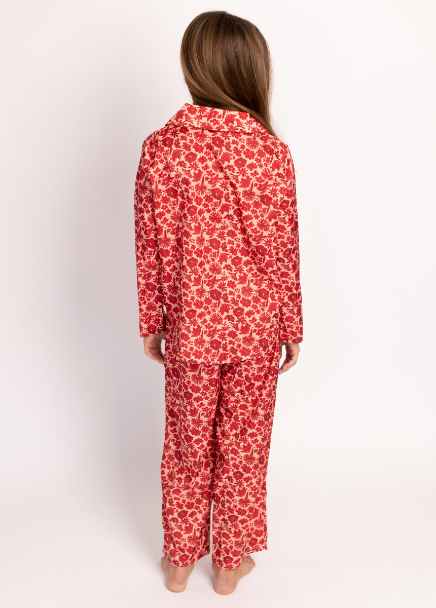 Lyanne PJ Set in Red Floral-My Prom Time