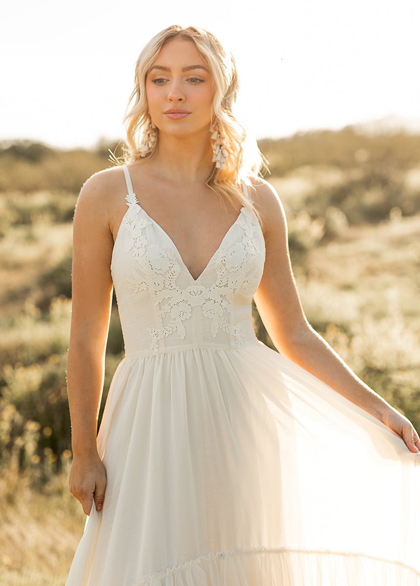 Mckenna Impact Dress in Cream-My Prom Time