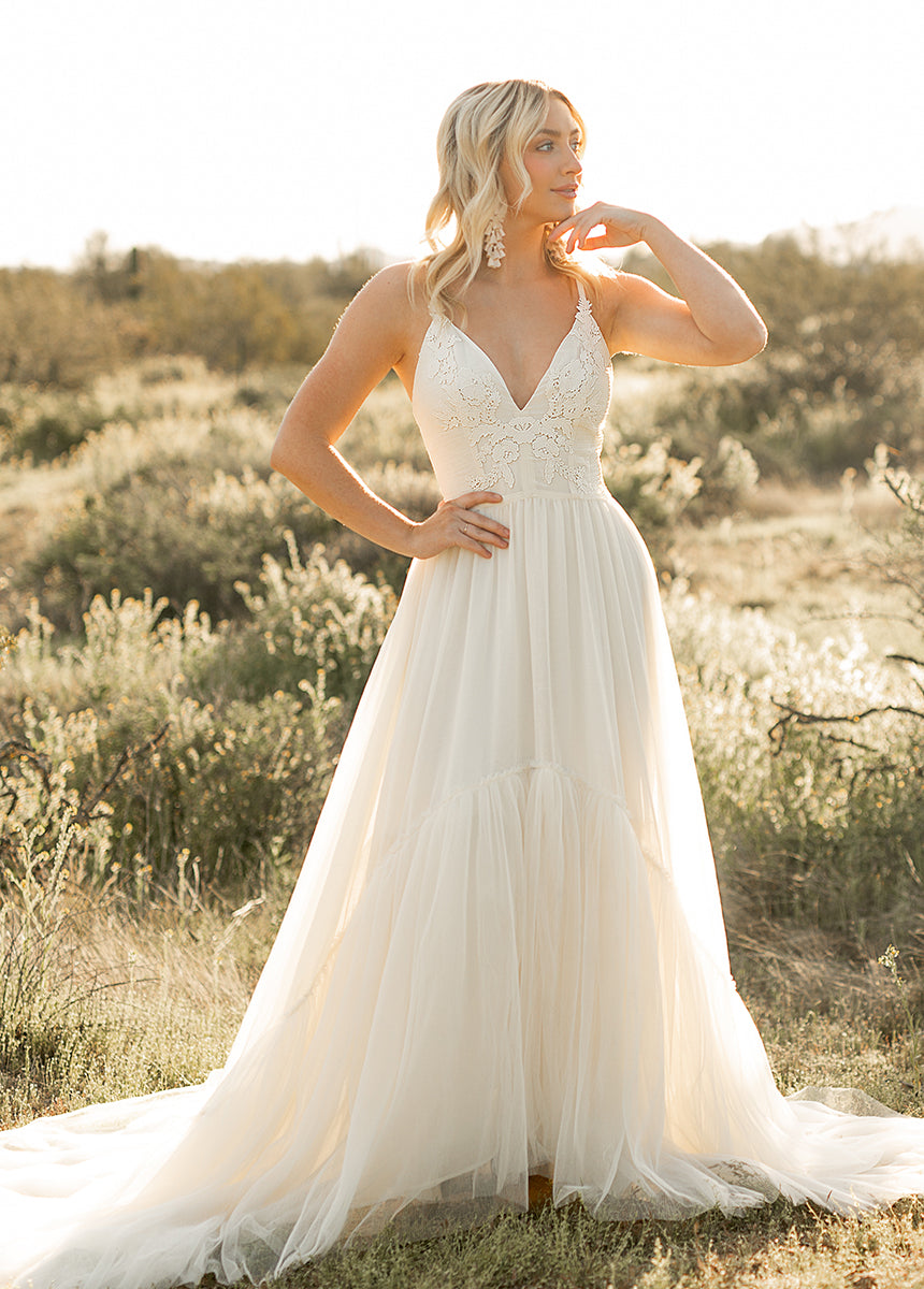 Mckenna Impact Dress in Cream-My Prom Time