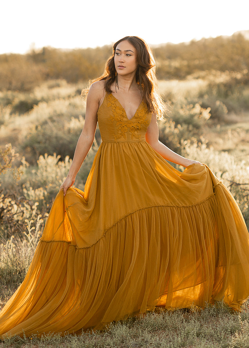 Mckenna Impact Dress in Tarnished Gold-My Prom Time