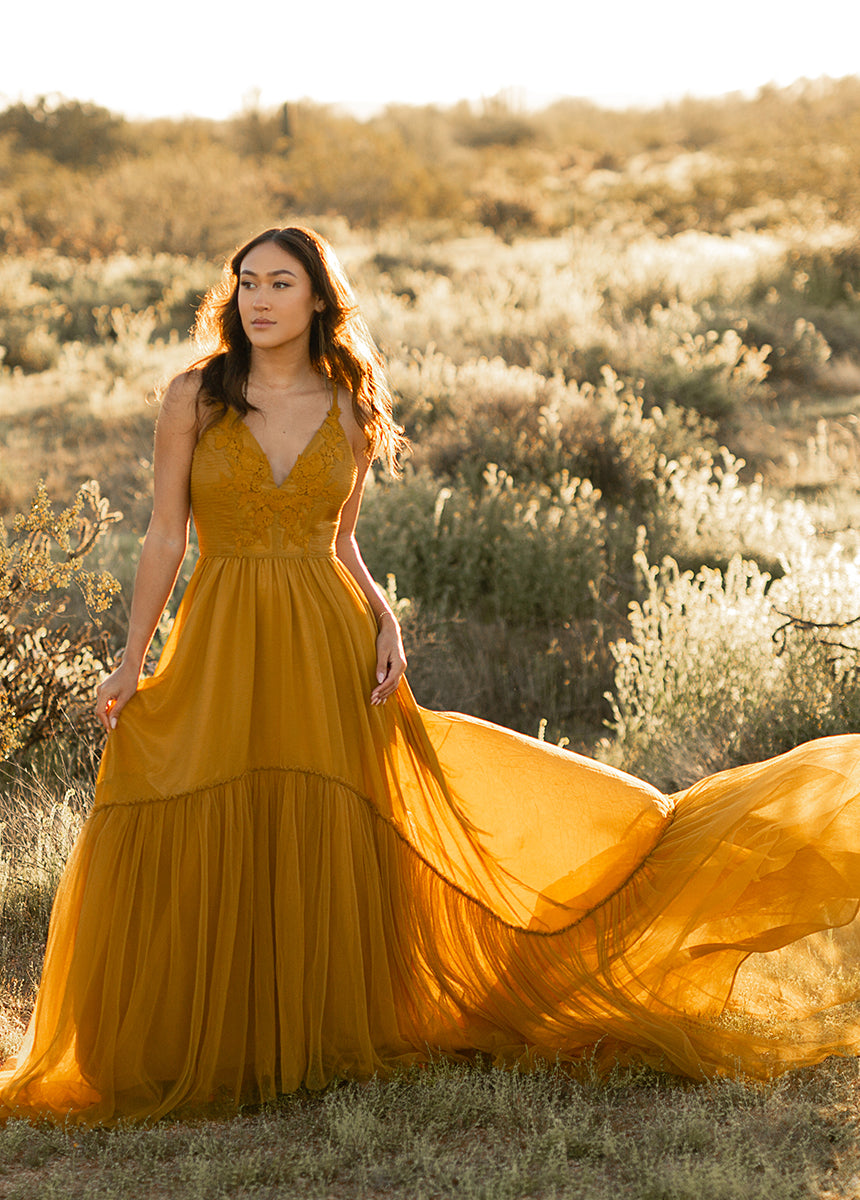 Mckenna Impact Dress in Tarnished Gold-My Prom Time