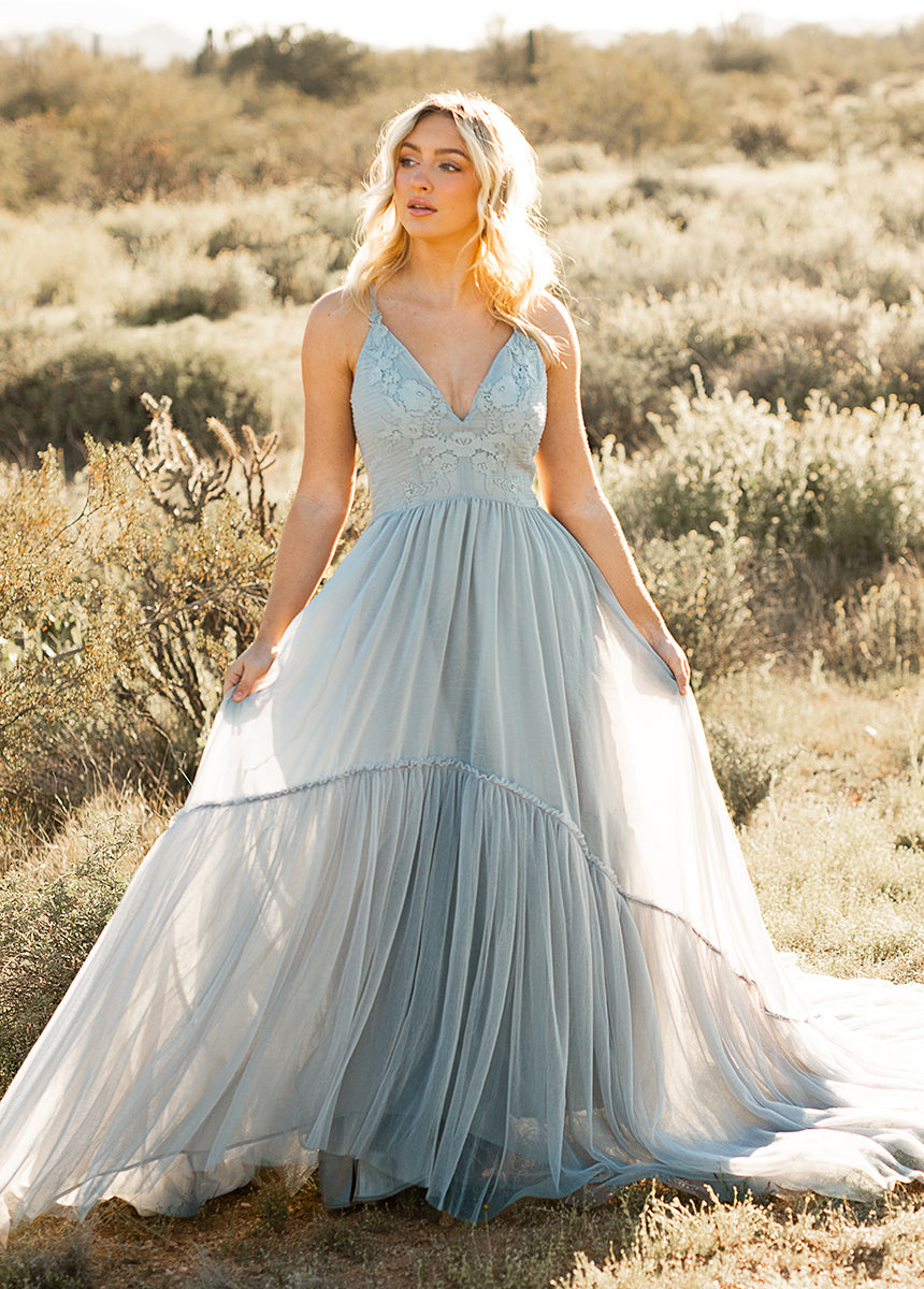Mckenna Impact Dress in Blue Smoke-My Prom Time