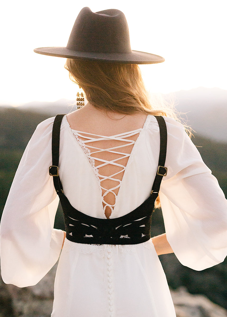 Marlow Bridal Harness in Black-My Prom Time