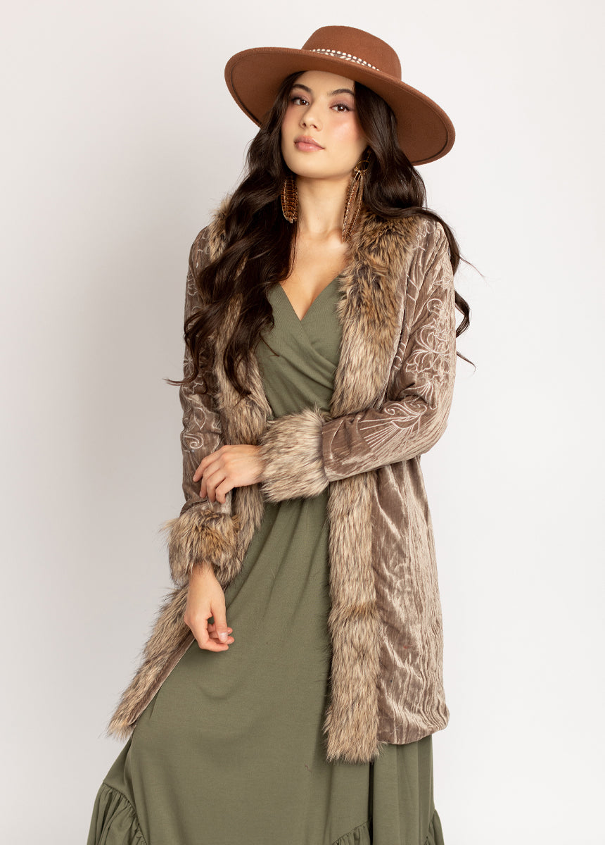 Mackie Jacket in Taupe-My Prom Time