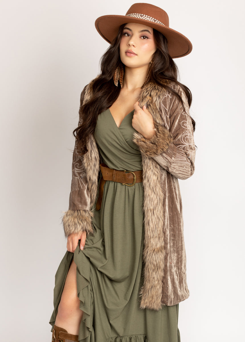 Mackie Jacket in Taupe-My Prom Time