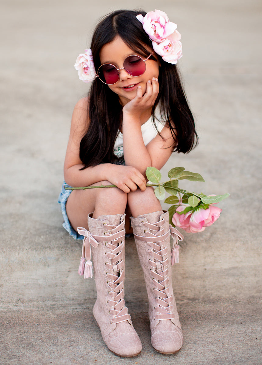 Marija Tall Boot in Dusty Lilac-My Prom Time