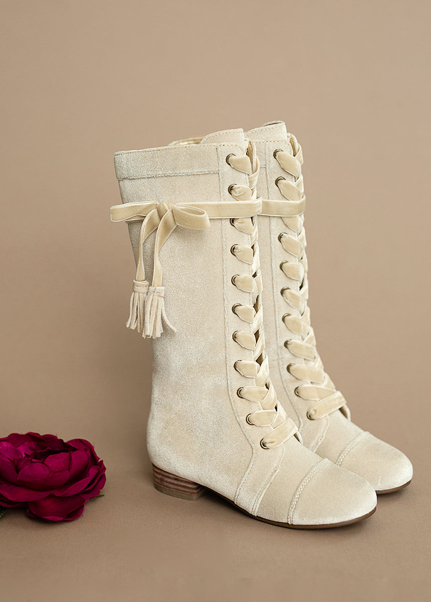 Marija Tall Boot in Champagne-My Prom Time