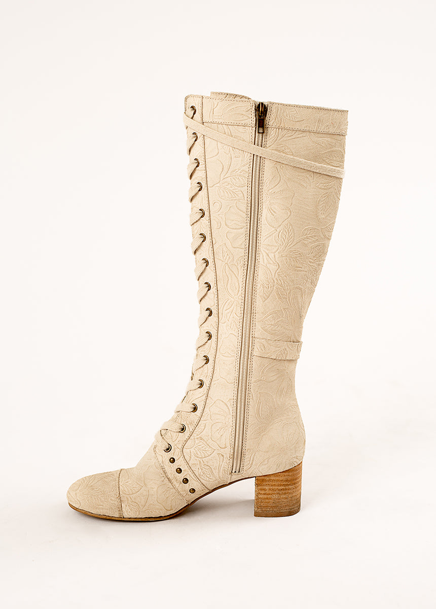 Marita Tall Boot in Bone-My Prom Time